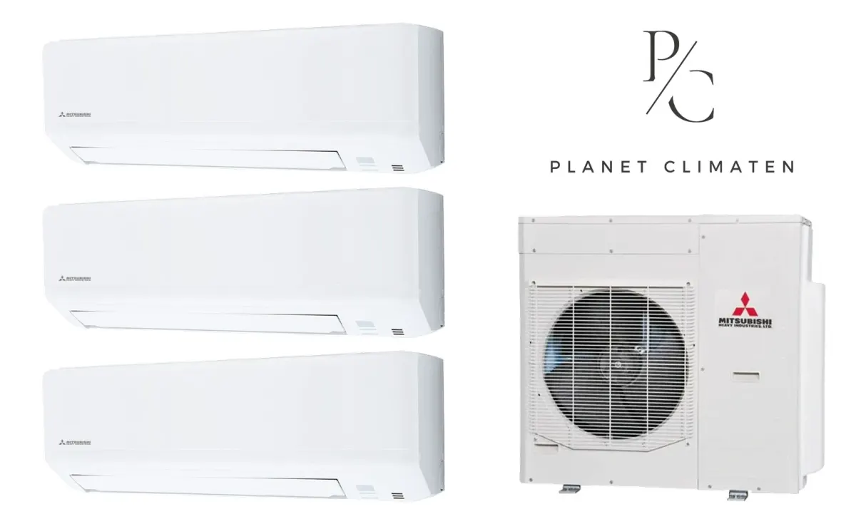Klimatyzacja multi-split Mitsubishi Heavy SRK-ZSP Standard biały — agregat SCM125ZM + 3× jednostka (2,5, 5,0, 5,0 kW)