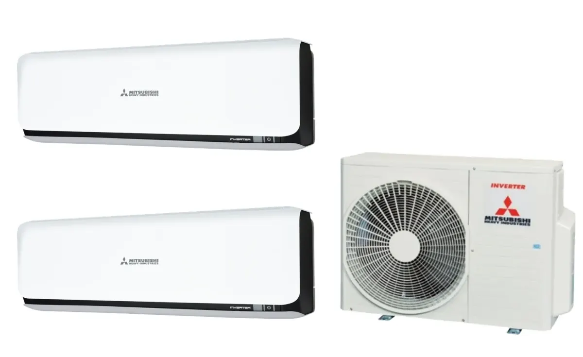 Klimatizácia multi-split Mitsubishi Heavy SRK-ZSX Diamond čierna — vonkajšia jednotka SCM41ZS + 2× jednotka (2,0, 3,5 kW)