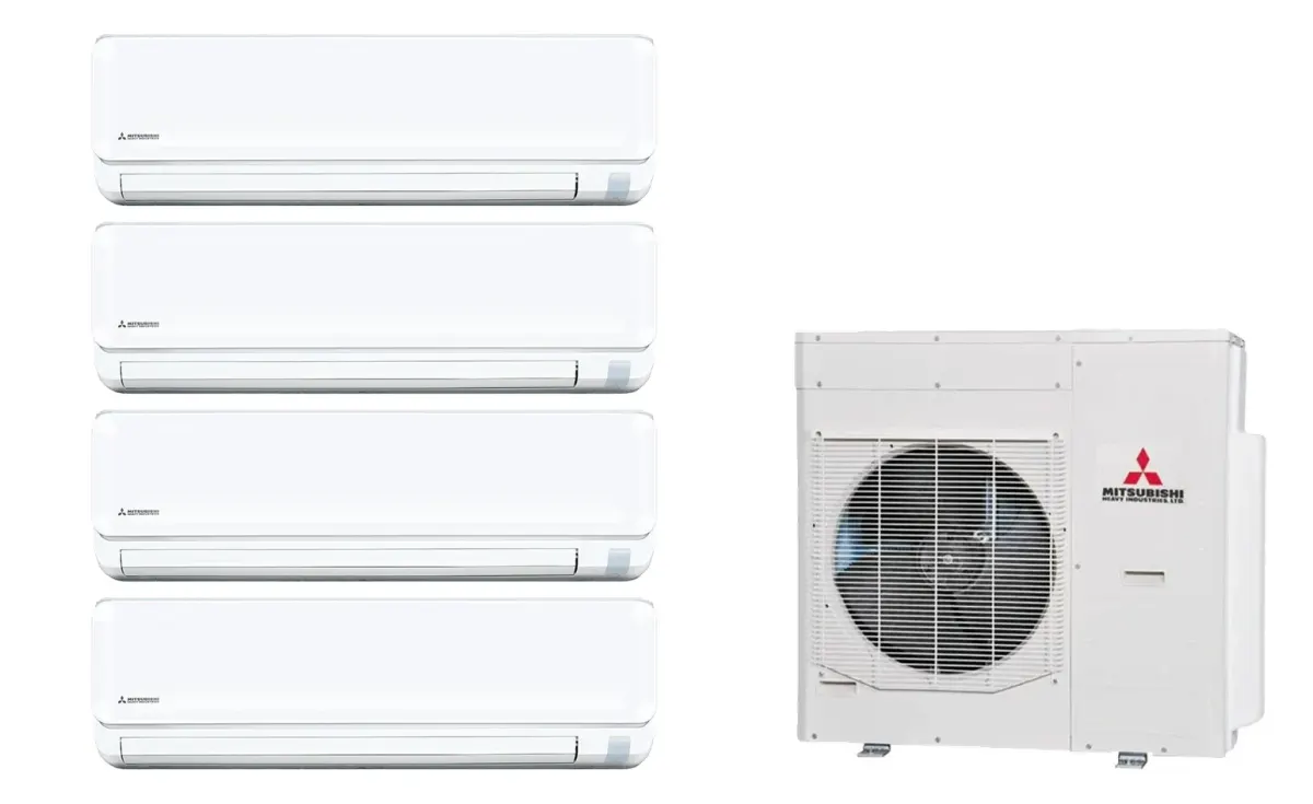 Klimatizácia multi-split Mitsubishi Heavy SRK-ZTL Standard Plus biela — vonkajšia jednotka SCM125ZM + 4× jednotka (2,0, 2,0, 2,5, 5,0 kW)