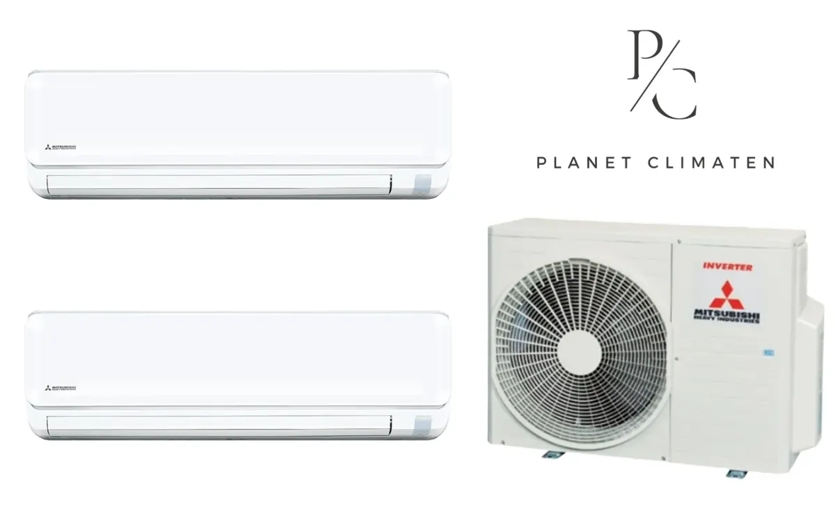 Klimatyzacja multi-split Mitsubishi Heavy SRK-ZTL Standard Plus biały — agregat SCM41ZS + 2× jednostka (2,0, 3,5 kW)