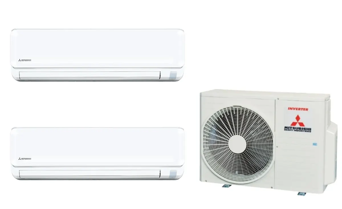 Klimatizácia multi-split Mitsubishi Heavy SRK-ZTL Standard Plus biela — vonkajšia jednotka SCM41ZS + 2× jednotka (1,5, 1,5 kW)