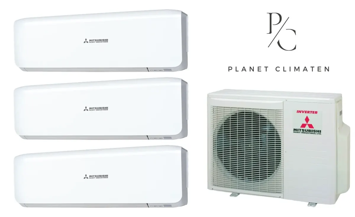 Klimatyzacja multi-split Mitsubishi Heavy SRK-ZS Premium biały — agregat SCM50ZS + 3× jednostka (2,0, 2,0, 2,0 kW)