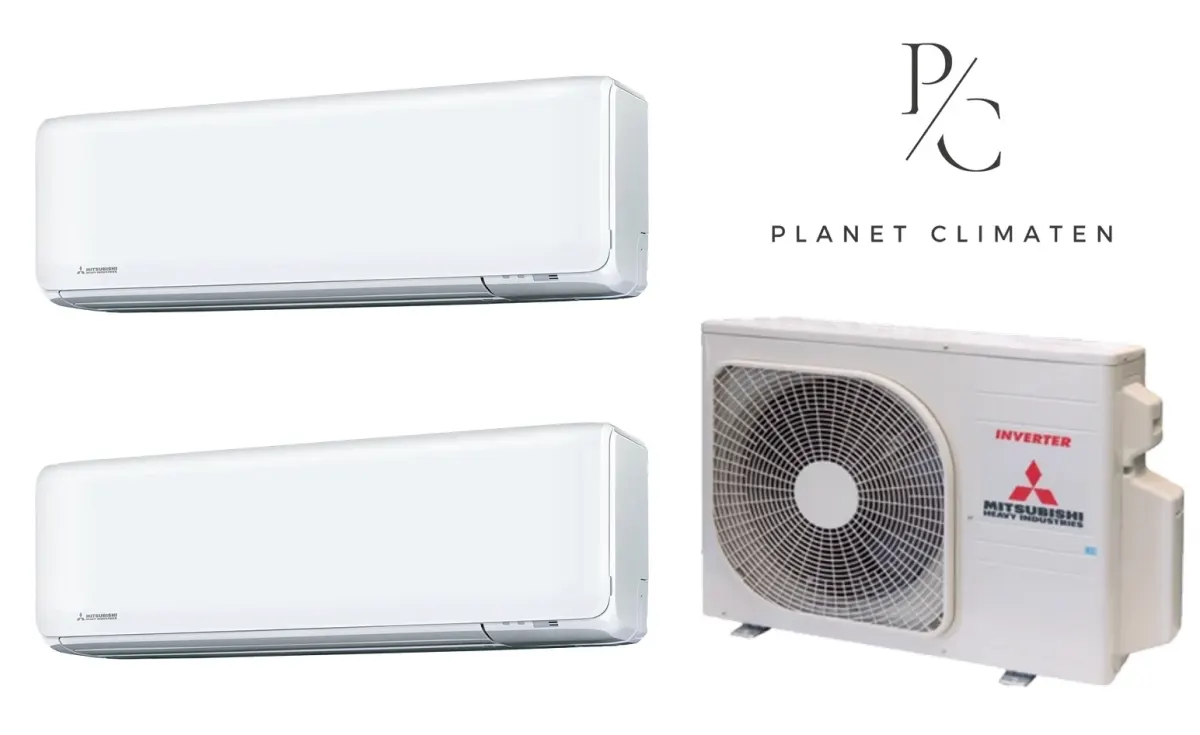 Klimatyzacja multi-split Mitsubishi Heavy SRK-ZT Premium biały — agregat SCM30ZS + 2× jednostka (2,0, 2,0 kW)