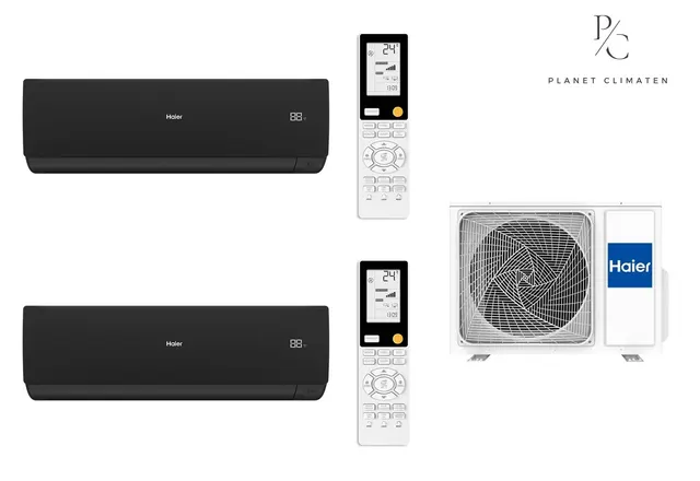 Haier — Klimatyzator multi-split Haier SERENE Plus czarny mat 2U40S2SM1FA — 2 jedn. 4,0 kW (2,6+2,6 kW)