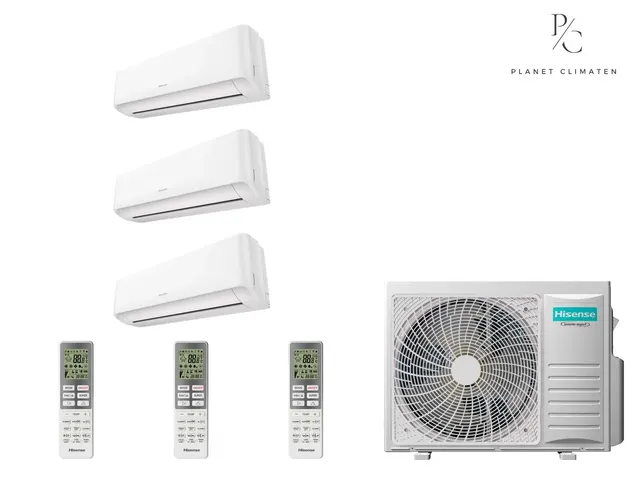 Hisense — Klimatyzacja multi-split Hisense Expert Comfort — agregat 3AMW52U4RJC + 3x jednostka (2,5, 2,5, 2,5 kW)