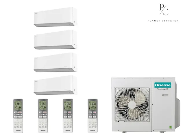 Hisense — Klimatyzacja multi-split Hisense UNIPURE — agregat 4AMW72U4RJC + 4x jednostka (2,5, 2,5, 2,5, 2,5 kW)