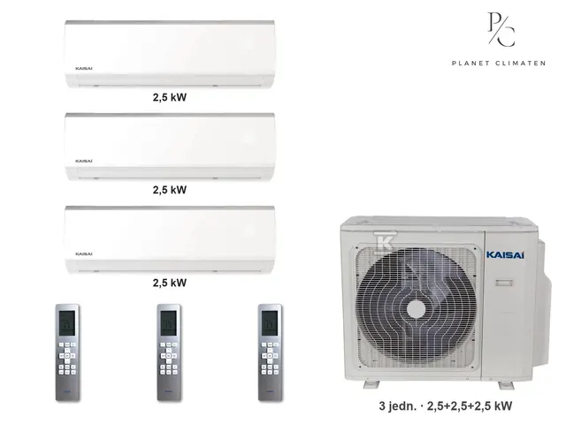 Kaisai — Klimatyzator multi-split Kaisai fly K3OA-27HFN32H — 3 jedn. 2,5+2,5+2,5 kW (3 pomieszczenia)