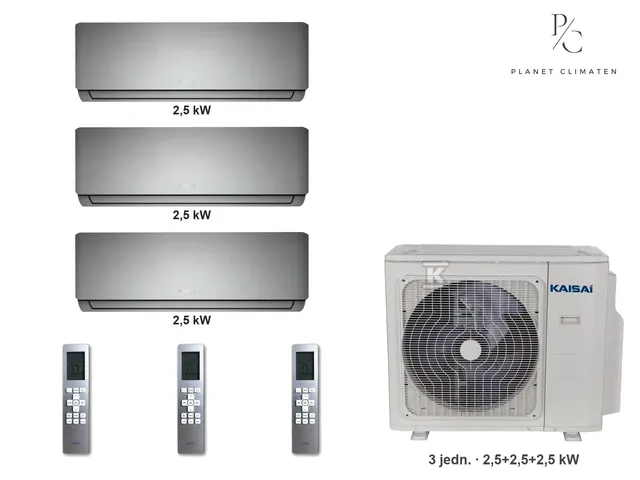 Kaisai — Klimatyzator multi-split Kaisai geo K3OA-27HFN32H — 3 jedn. 2,5+2,5+2,5 kW (3 pomieszczenia)