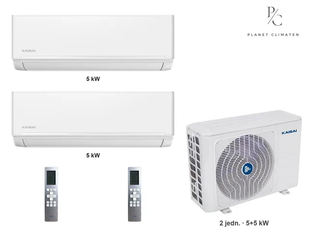 Kaisai — Klimatyzator multi-split Kaisai ice K4OE-28HFN32H — 2 jedn. 5+5 kW (2 pomieszczenia, biały)
