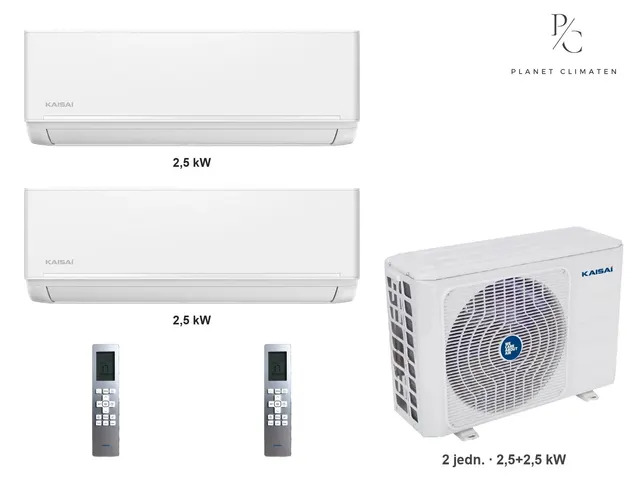 Kaisai — Klimatyzator multi-split Kaisai ice K4OE-28HFN32H — 2 jedn. 2,5+2,5 kW (2 pomieszczenia, biały)