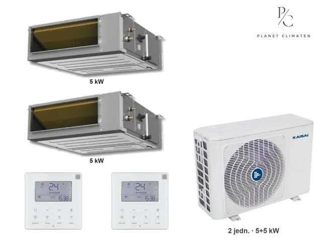 Kaisai — Klimatyzator multi-split kanałowy Kaisai KKR7 K4OE-28HFN32H — 2 jedn. 5+5 kW (2 pomieszczenia)