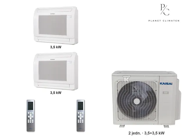 Kaisai — Klimatyzator multi-split konsolowy Kaisai KFAU K3OA-27HFN32H — 2 jedn. 3,5+3,5 kW (2 pomieszczenia)
