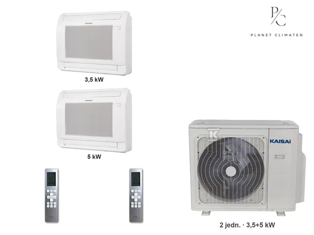 Kaisai — Klimatyzator multi-split konsolowy Kaisai KFAU K3OA-27HFN32H — 2 jedn. 3,5+5 kW (2 pomieszczenia)