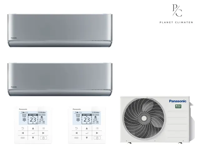 Panasonic — Klimatyzator multi-split ścienny Panasonic Etherea srebrny CU-2Z41CBE — 2 jedn. 2,0+2,0 kW (2 pomieszczenia)