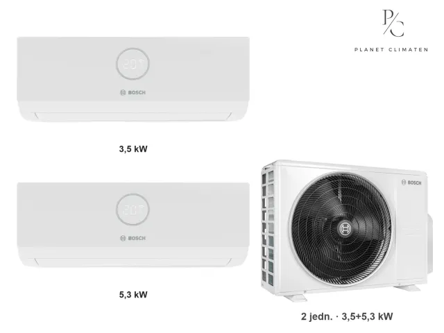 Bosch — Klimatyzacja multi-split Bosch Climate 3000i — agregat Climate 5000 M 79/3 E + 2× jednostka (3,5, 5,0 kW)