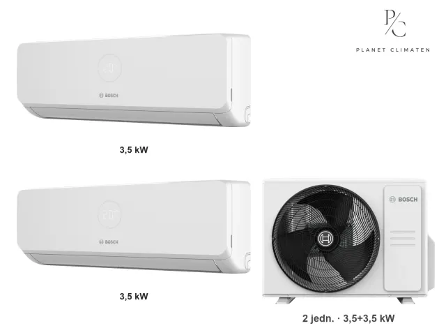 Bosch — Klimatyzacja multi-split Bosch Climate 3200i — agregat Climate 7000 M 53/2 E + 2× jednostka (3,5, 3,5 kW)