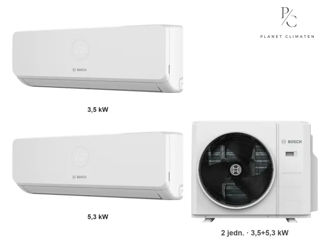 Bosch — Klimatyzacja multi-split Bosch Climate 3200i — agregat Climate 7000 M 79/3 E + 2× jednostka (3,5, 5,0 kW)