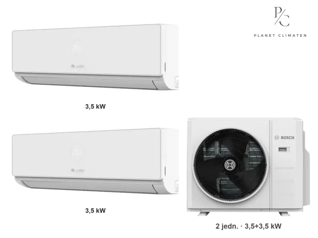 Bosch — Klimatyzacja multi-split Bosch Climate 4000i — agregat Climate 7000 M 79/3 E + 2× jednostka (3,5, 3,5 kW)